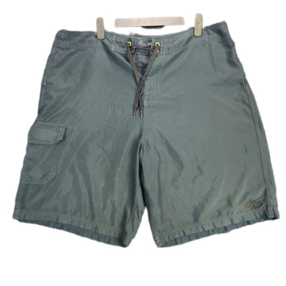 Nike 6.0 Surf Board Shorts Swim Trunks Cargo Pocket Green Mens Size 36‎ Summer - Picture 1 of 8